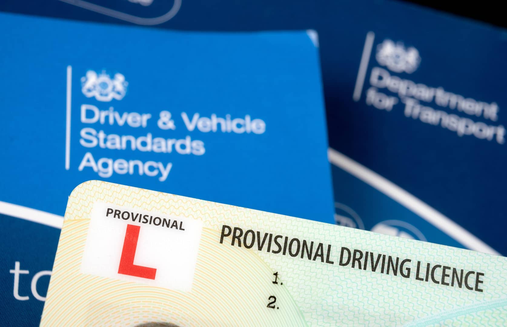 Provisional license Driving card. Document for Learner's permit drivers.