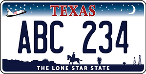 Texas license plate - front license plate