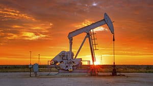 Oil pump during a beautiful Texas sunrise.