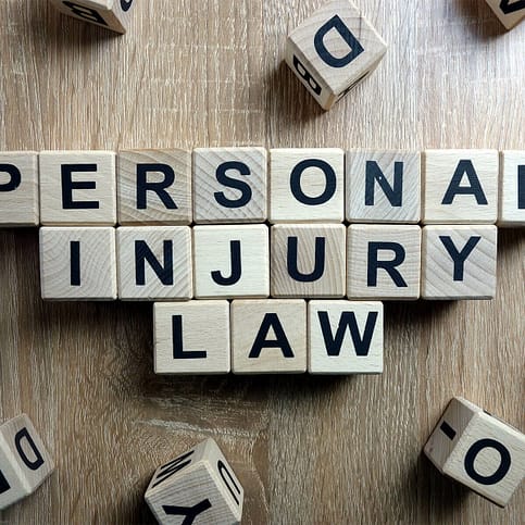 Personal Injury Law spelled out in block letters