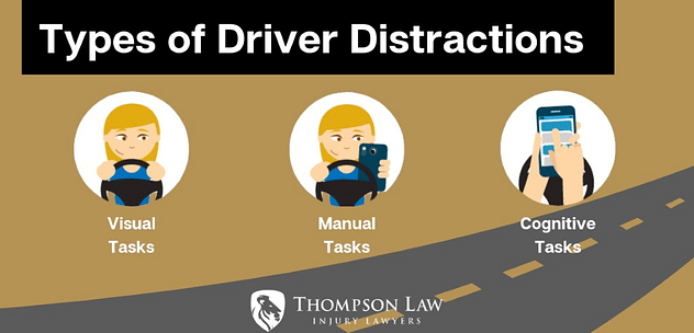Types of driver distractions