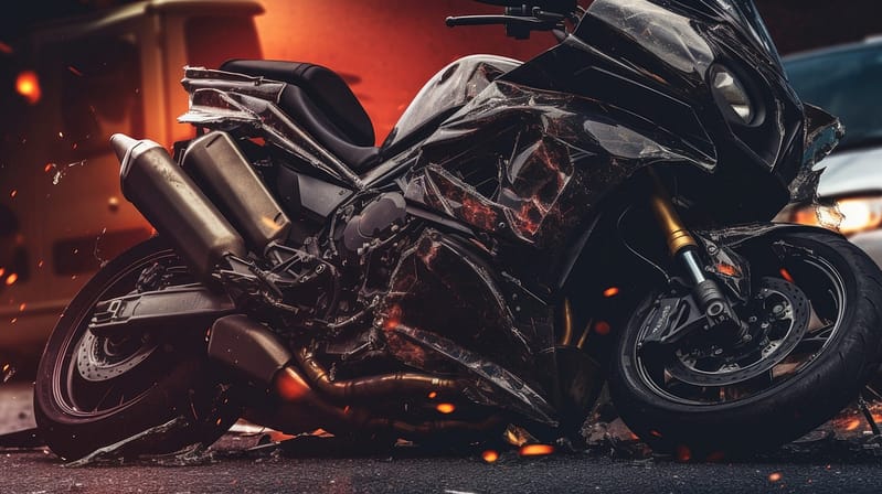 A motorcycle accident with property damage. Coppell Motorcycle Accident Lawyers