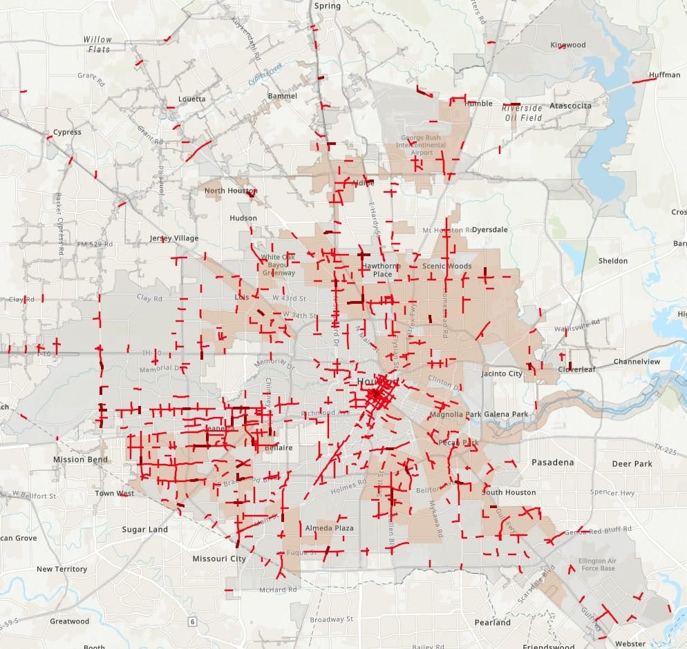 Most dangerous streets and intersections in Houston, TX